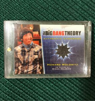 Big Bang Theory Season 5 Authentic Howard Wolowitz Wardrobe Card M38