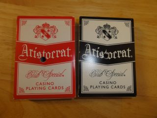 Vintage 2 Packs Aristocrat,  Playing Cards Caesars Casino,  Indiana,  Panched