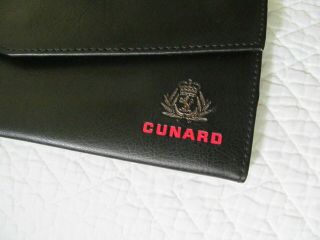 CUNARD Cruise Line document holder travel ticket wallet vintage leather organize 2