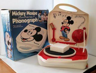 Vintage Mickey Mouse Phonograph Not Mickey Record Player 1970 
