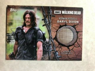 Daryl Dixon 2017 Topps The Walking Dead Authentic Shirt Relic Card R - Dd