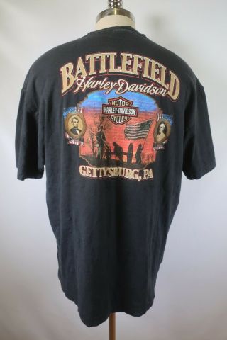 B1884 Vtg Harley - Davidson Motorcycle Biker Big Eagle Battlefield T - Shirt Size Xl
