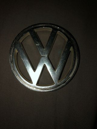 Vw Volkswagen Bug Metal Car Badge Emblem Vintage