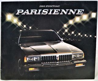 1983 Pontiac Parisienne Automobile Car Advertising Dealer Sales Brochure Guide