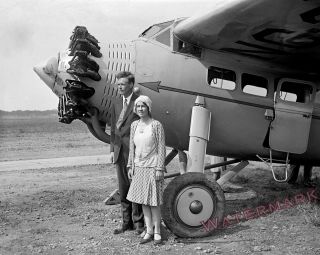 Photograph Charles Lindbergh & Anne Morrow Lindbergh Bolling Field 1929 8x10