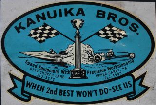 Rare Kanuika Bros Speed Shop Decal