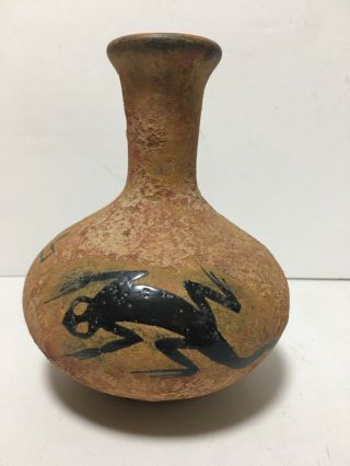 Vintage Mexican Clay Terra Cotta Pottery Salamander Vase