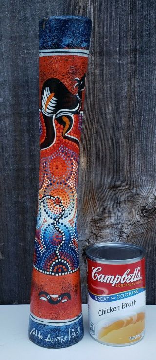 Valdo Australian Native Aboriginal Dot Painted Didgeridoo 13 " Tall Kangaroo
