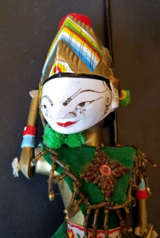 Vintage Hand Crafted Indonesian Wayang Golek Shinta Wooden Shadow Stick Puppet 4