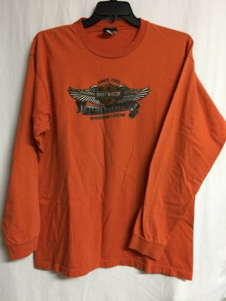 Harley Davidson Mens T Shirt Grand Junction Colorado Xl Motorcycle Orange