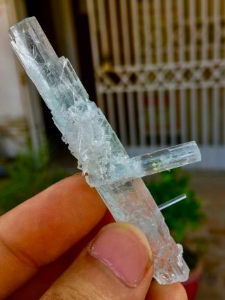 Wow 73 C.  T Top Class Damage Terminated Blue Color Aquamarine Crystal