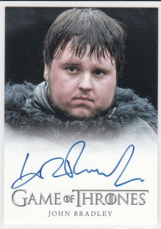 Game Of Thrones.  John Bradley As Samwell Tarly Season 1 Full Bleed Autograph