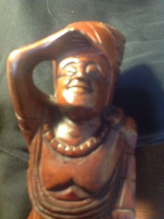 Antique 12 " Hand - Carved Wooden Native American Indian Chief