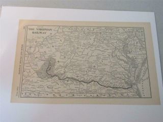 Map Of The Virginian Railway From 1918 June