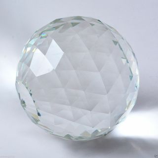 Clear Cut Crystal Sphere 60mm Faceted Gazing Ball Prisms Suncatcher Home Decor