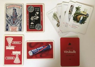 10 Vintage Playing Cards Dutch Ads Berkel/pontiac/bst/verkade/red Band