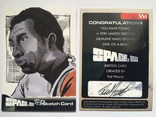 Space 1999 Sketch Card By Ted Woods