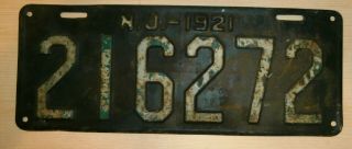 Antique Vintage 1921 Jersey NJ License Plate 15 