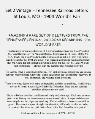 1904 - Business Letter " 1904 World 