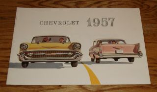 1957 Chevrolet Full Line Deluxe Sales Brochure 57 Corvette Bel Air