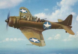Vintage Douglas A - 24 Banshee Dive Bomber Postcard World War Ii Wwii Us Army Af