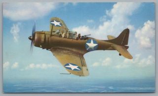 Vintage Douglas A - 24 Banshee Dive Bomber Postcard World War II WWII US Army AF 2