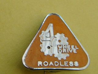 Fordson " Roadless 4 Wheel Drive " Ford Tractor Rare Enamel Badge By Caxton Of Kew
