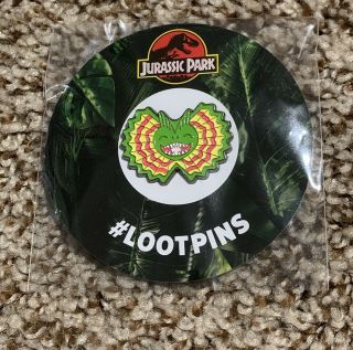 Loot Crate Exclusive - Jurassic Park Dilophosaurus Pin - Colossal June 2018