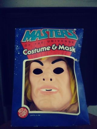 Rare Vintage He - Man Ben Cooper Halloween Costume & Mask 1982 Complete