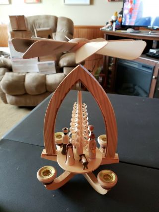Birth Of Christ Miniature German Wood Christmas Pyramid