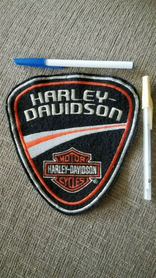 Harley Davidson Motorcycles Patch Bar Shield Orange And Black Approx Size 7x7