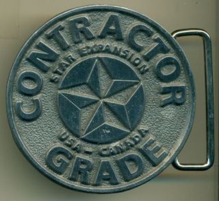 Belt Buckle - Vintage - Very Rare - Metal - Contractor Star Expansion Grade 2