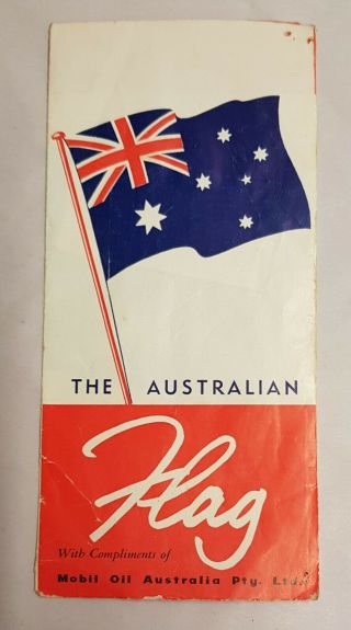 Vintage The Australian Flag With Compliments Of Mobil Oil Australia Brochure