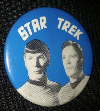 Vintage Star Trek Tv Series Collectible Badge Button Pin Rare B