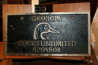 Georgia Diecast License Plate Ducks Unlimited Sponsor