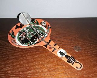 Vintage U.  S.  Metal Toy Co.  Tin Halloween Noisemaker Pan - Style Clapper Rare