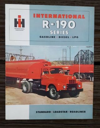 1955 International Truck R - 190 Series Sales Brochure Gasoline Diesel Lpg Tanker