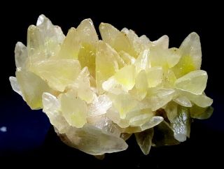 143 Grams Wow Bunch Of Yellow Dogtouth Calcite Specimen From Pak