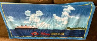 Disney Cruise Beach Towel Ship Mickey Goofy Clouds Rare Dcl Castaway Cay