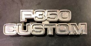 Vintage Oem 1977 - 1979 Ford F - 350 Custom Truck Fender Emblem