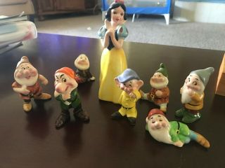 Vintage 1960 ' s Snow White and Seven Dwarfs Figurines - LAST DAY 6/7 5