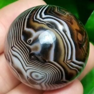 34mm Natural Uruguay Crazy Lace Agate Gemstone Energy Healing Ball.