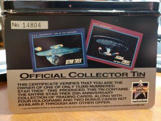 Star Trek 25th Anniversary Tin - Series 1 & 2 - Complete Trading Cards Set 1 - 310 2