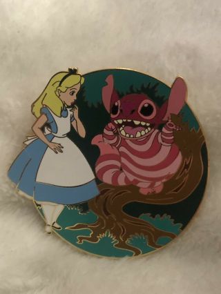 Stitch As Cheshire Cat Pin - Disney Le 1000 - Alice In Wonderland.