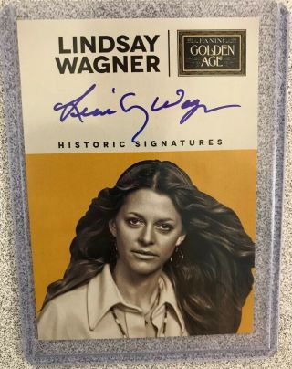 2014 Panini Golden Age Lindsay Wagner Historic Signatures On Card Autograph Card