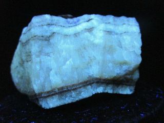 Blue White Fluorescent Mineral Rock Large Phosphorescent Calcite C33