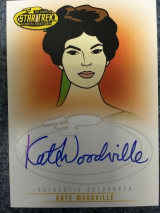 Star Trek Animated Adventures Kate Woodville As Natira Autograph Card A37