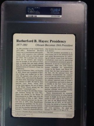 PSA 10 GEM.  Rutherford B.  Hayes:Presidency Panarizon 60 - 02 2