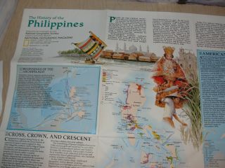 National Geographic Society The History Of The Philippines Map Insert July 1986 2