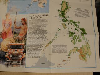 National Geographic Society The History Of The Philippines Map Insert July 1986 5